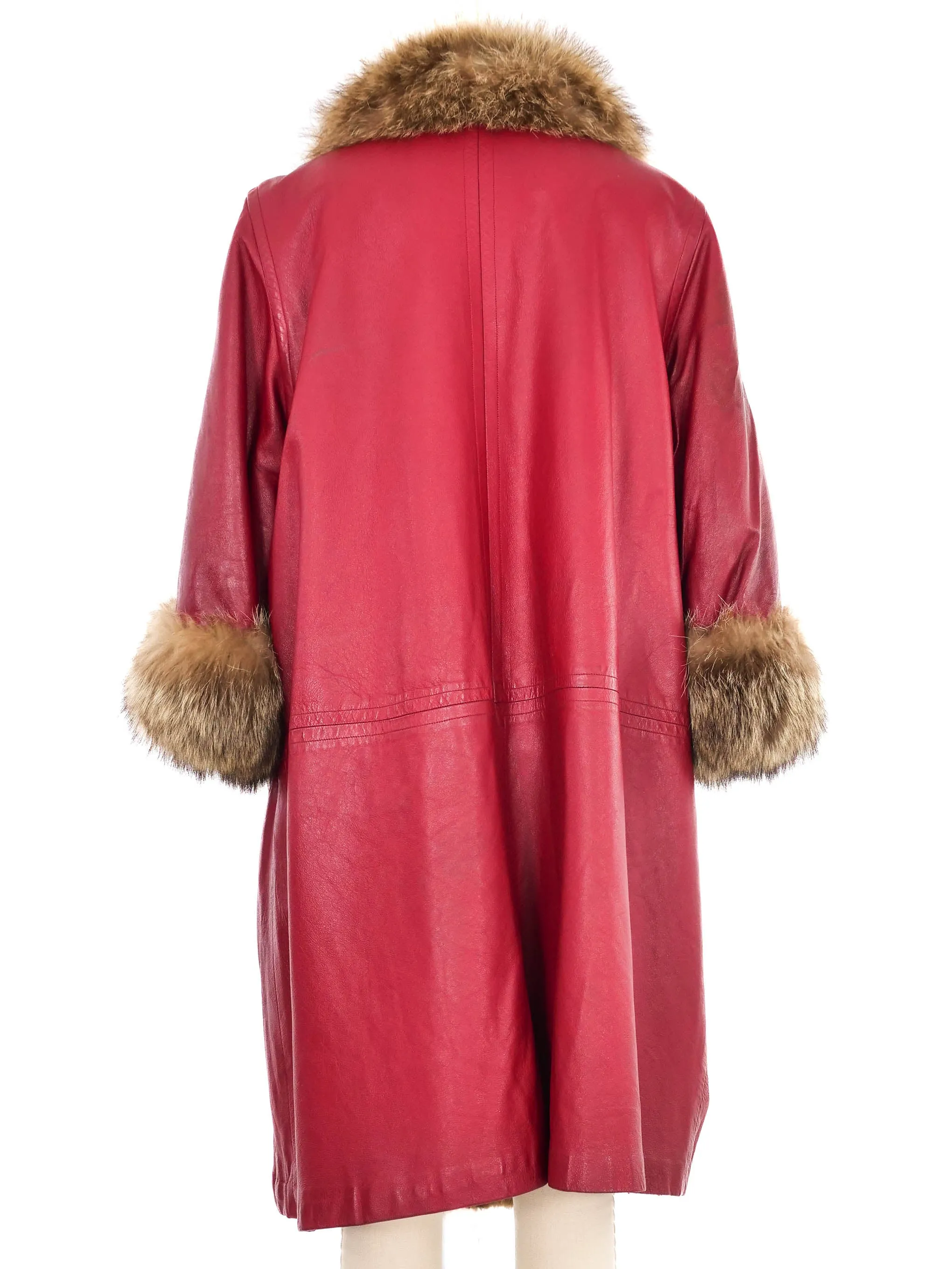 1960s Bonnie Cashin Fur Trimmed Leather Coat