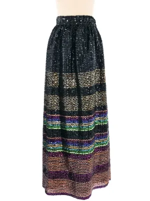 1970s Sequined Maxi Skirt
