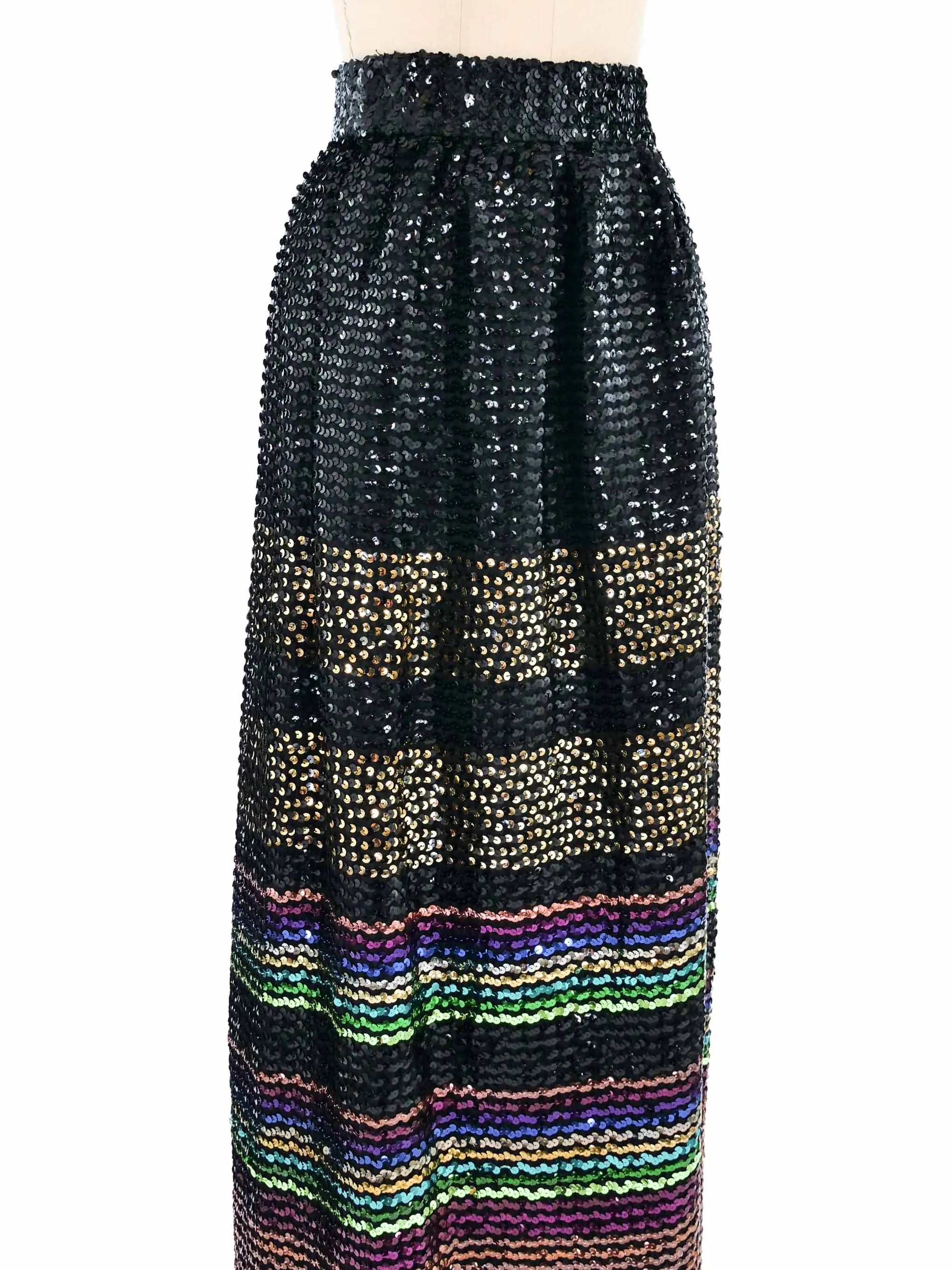 1970s Sequined Maxi Skirt