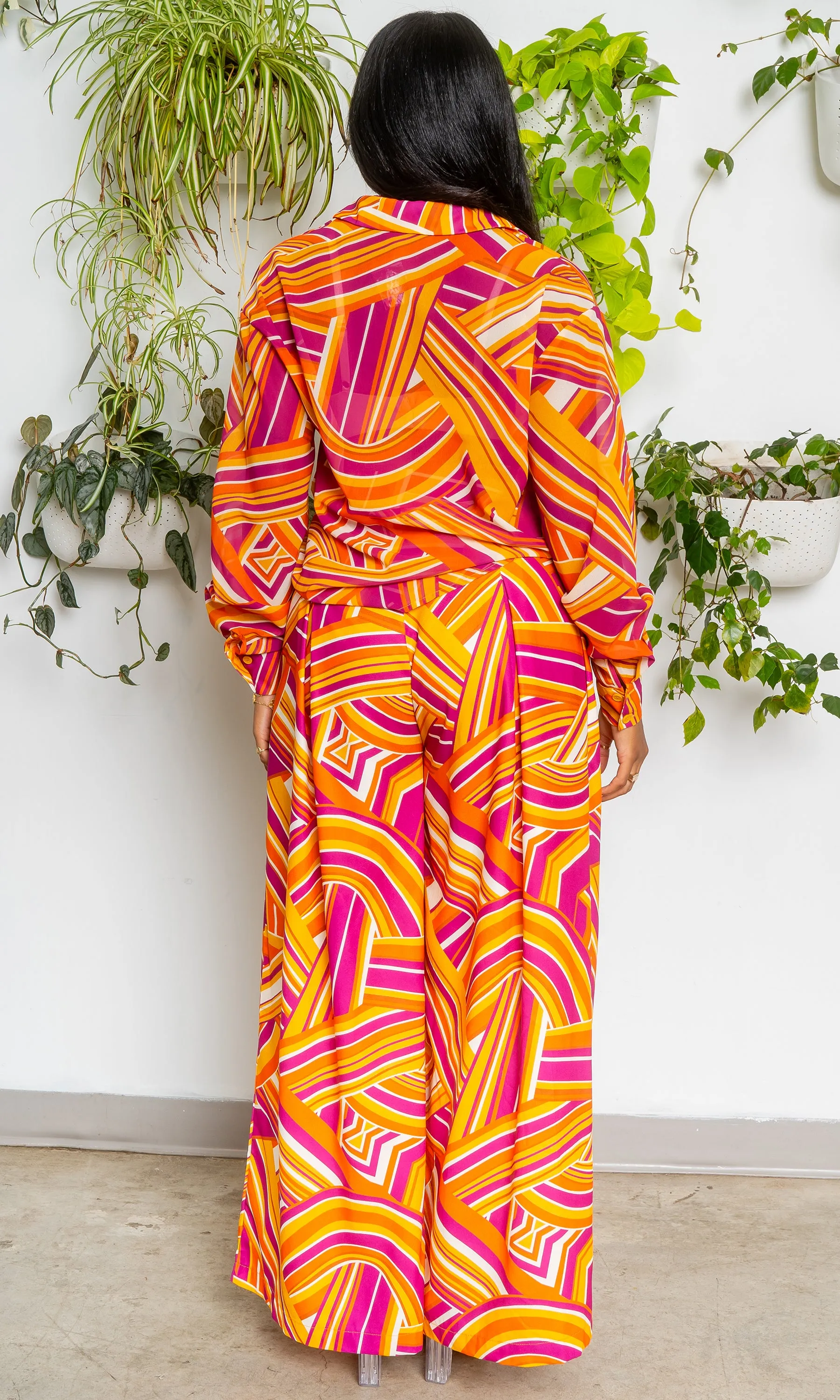 Abstract Elastic Waist Pants Set FINAL SALE
