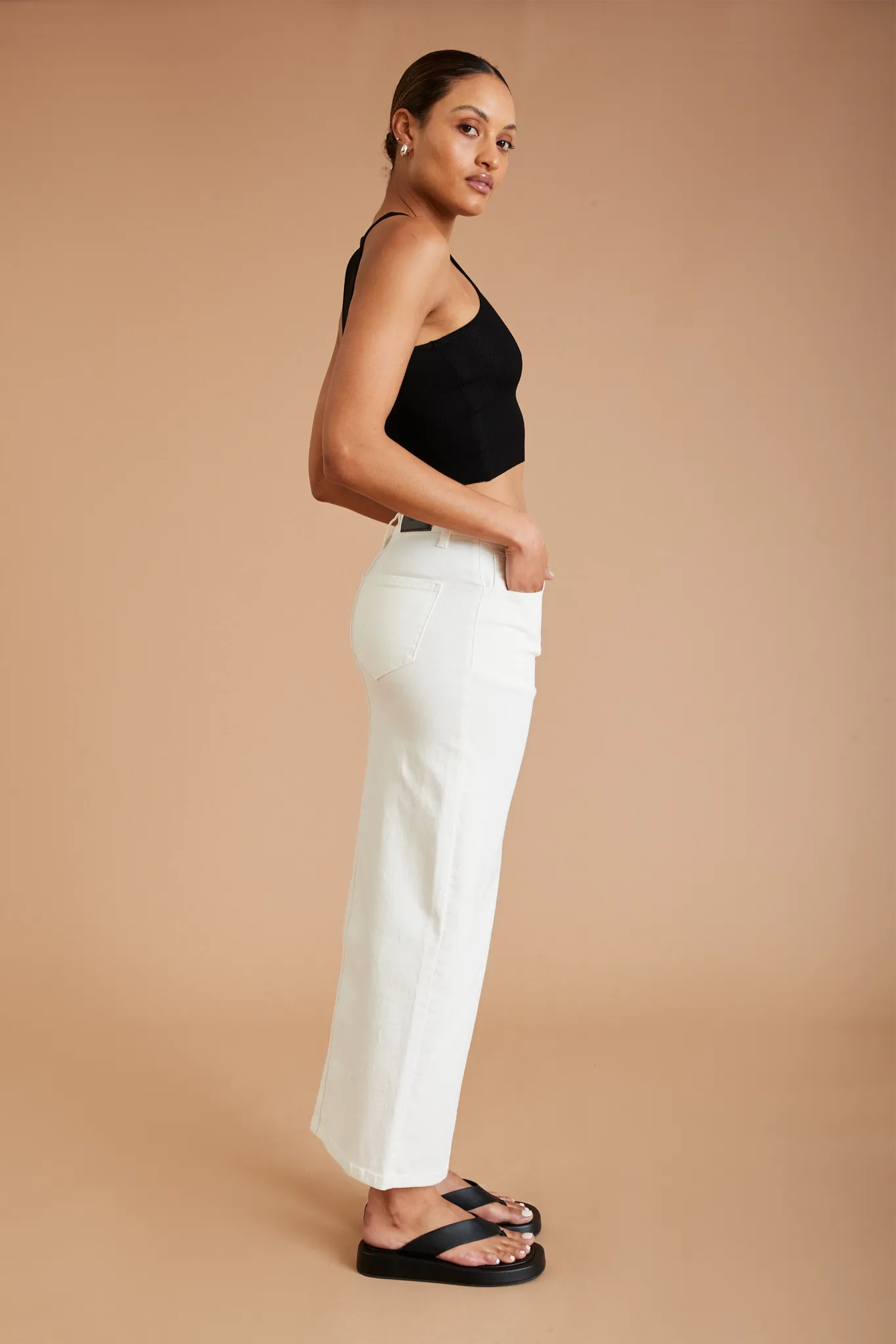 AF Denim Skirt (White)