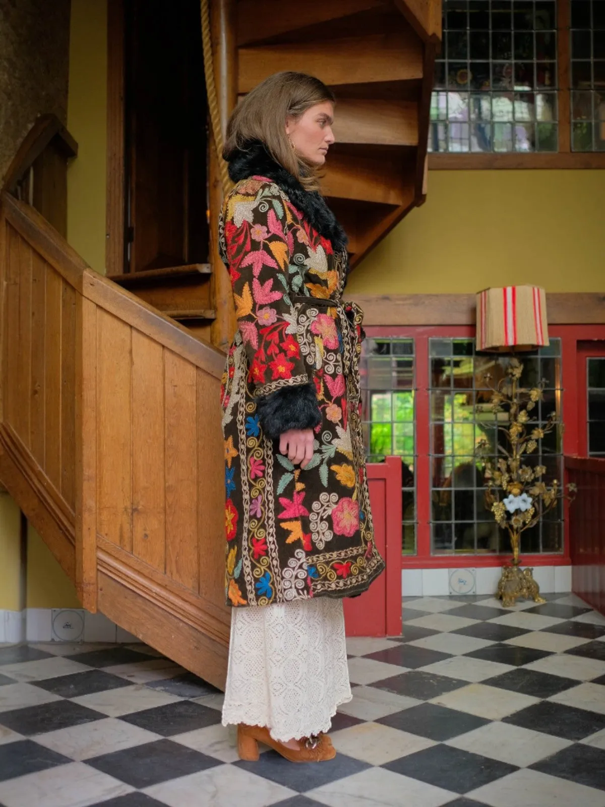 Aisara Wrap Coat - L | Multi/Black