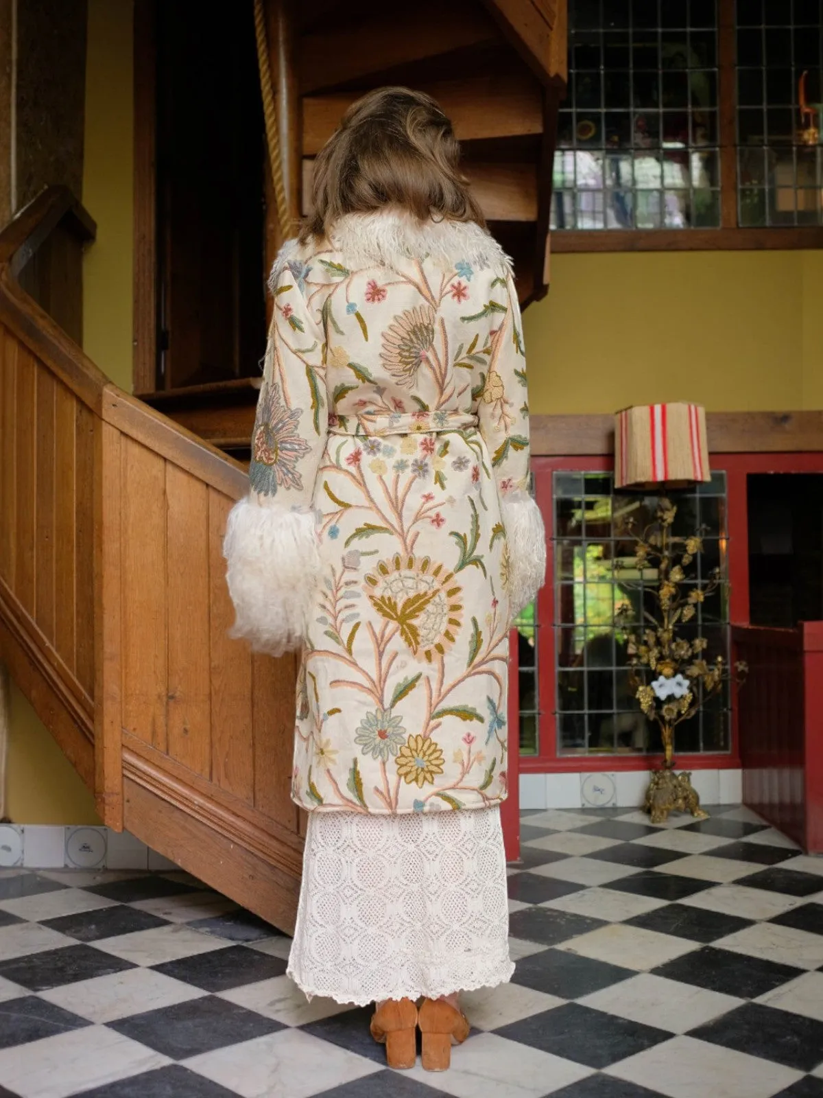 Aisara Wrap Coat - L | Multi/Ivory