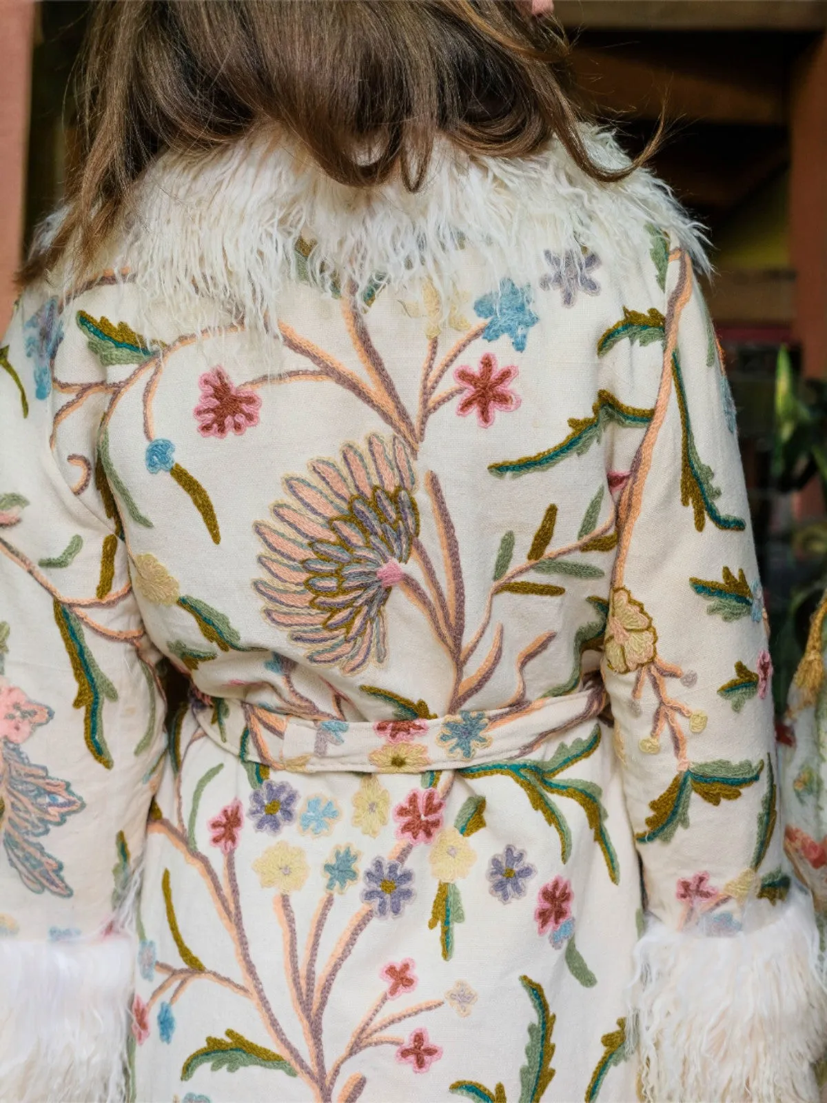 Aisara Wrap Coat - L | Multi/Ivory