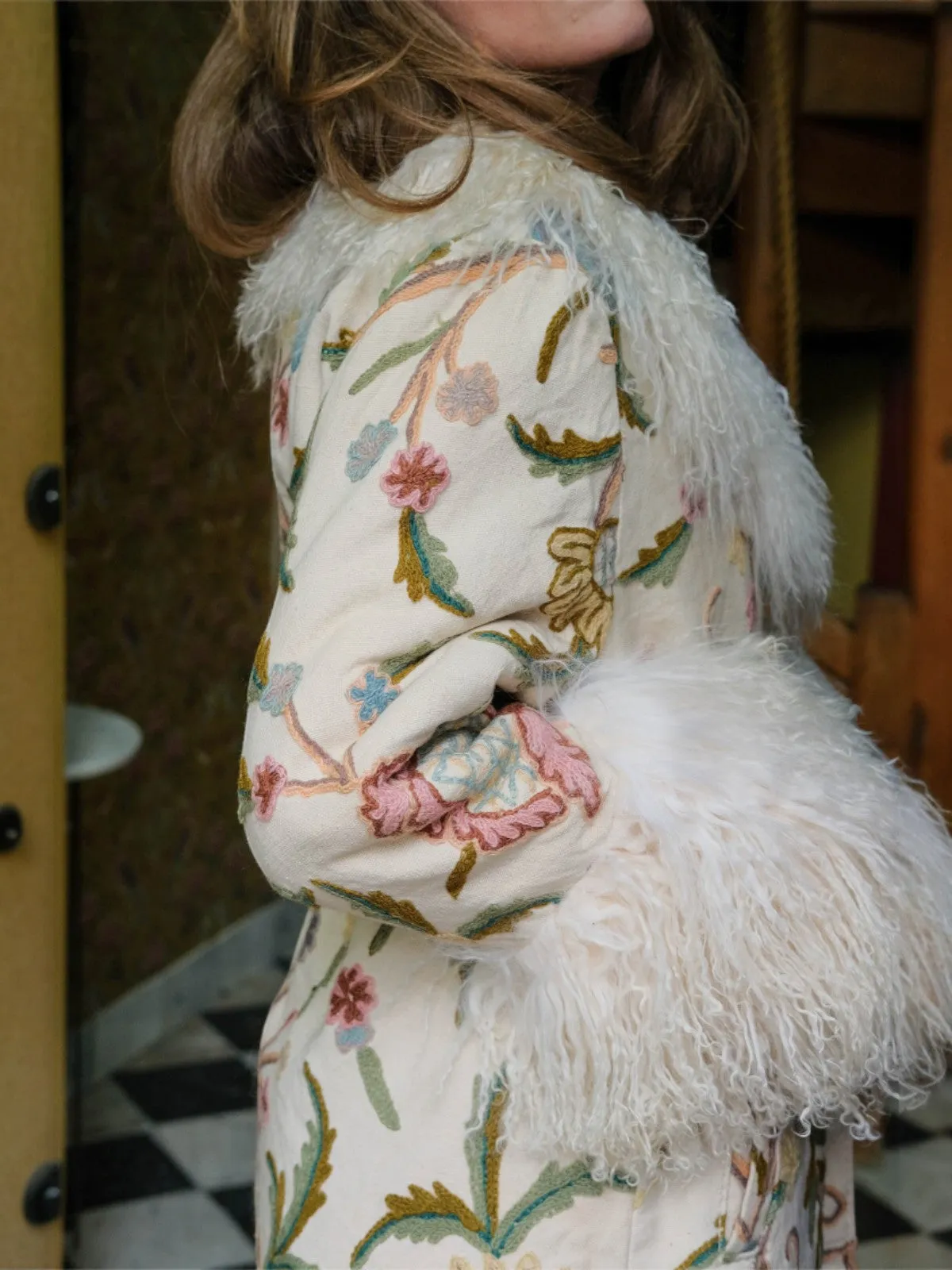 Aisara Wrap Coat - L | Multi/Ivory