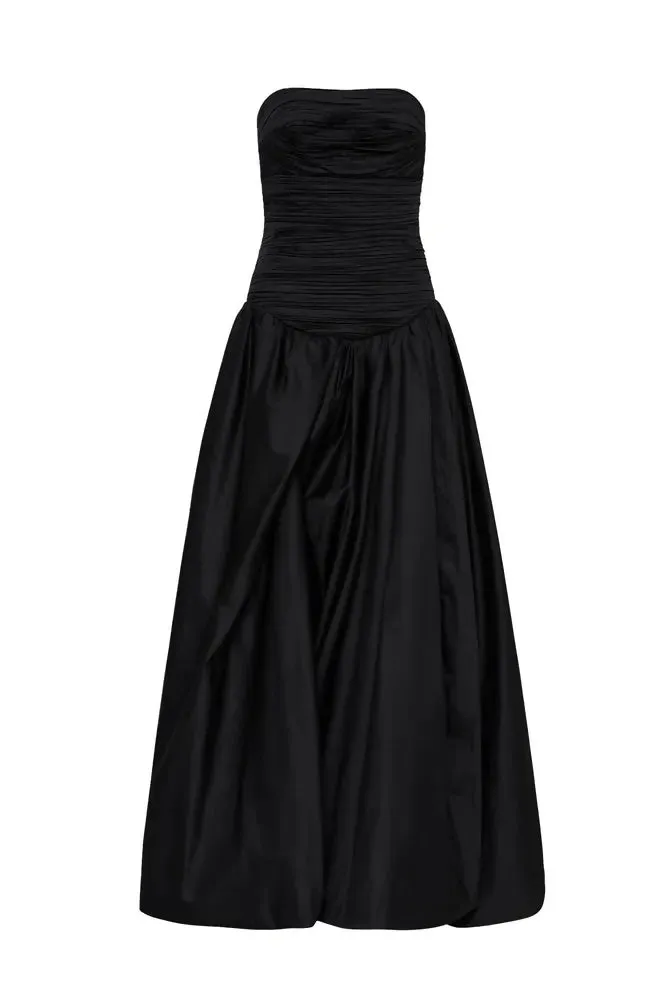 Aje Violette Bubble Maxi Dress Black Size 8