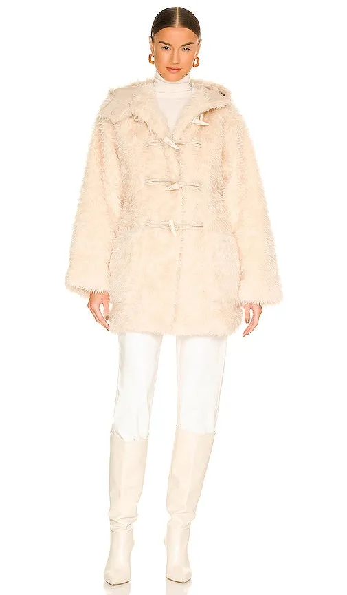 A.L.C. Winston Faux Fur Coat in Cream