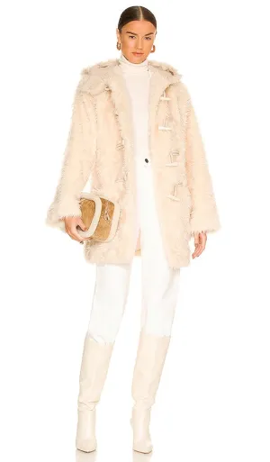 A.L.C. Winston Faux Fur Coat in Cream