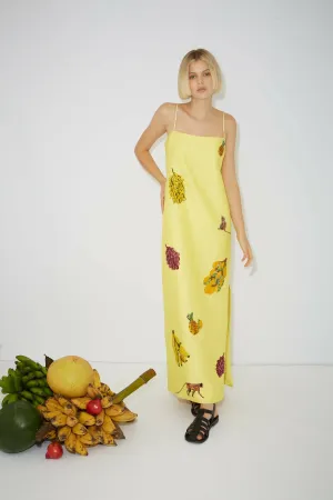 Alemais Diamond Dancer Midi Dress Yellow Size AU 10