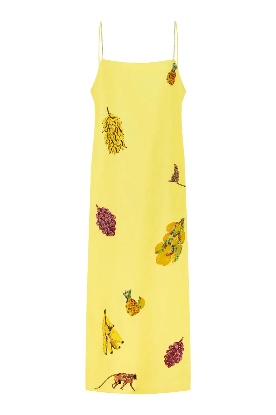 Alemais Diamond Dancer Midi Dress Yellow Size AU 10