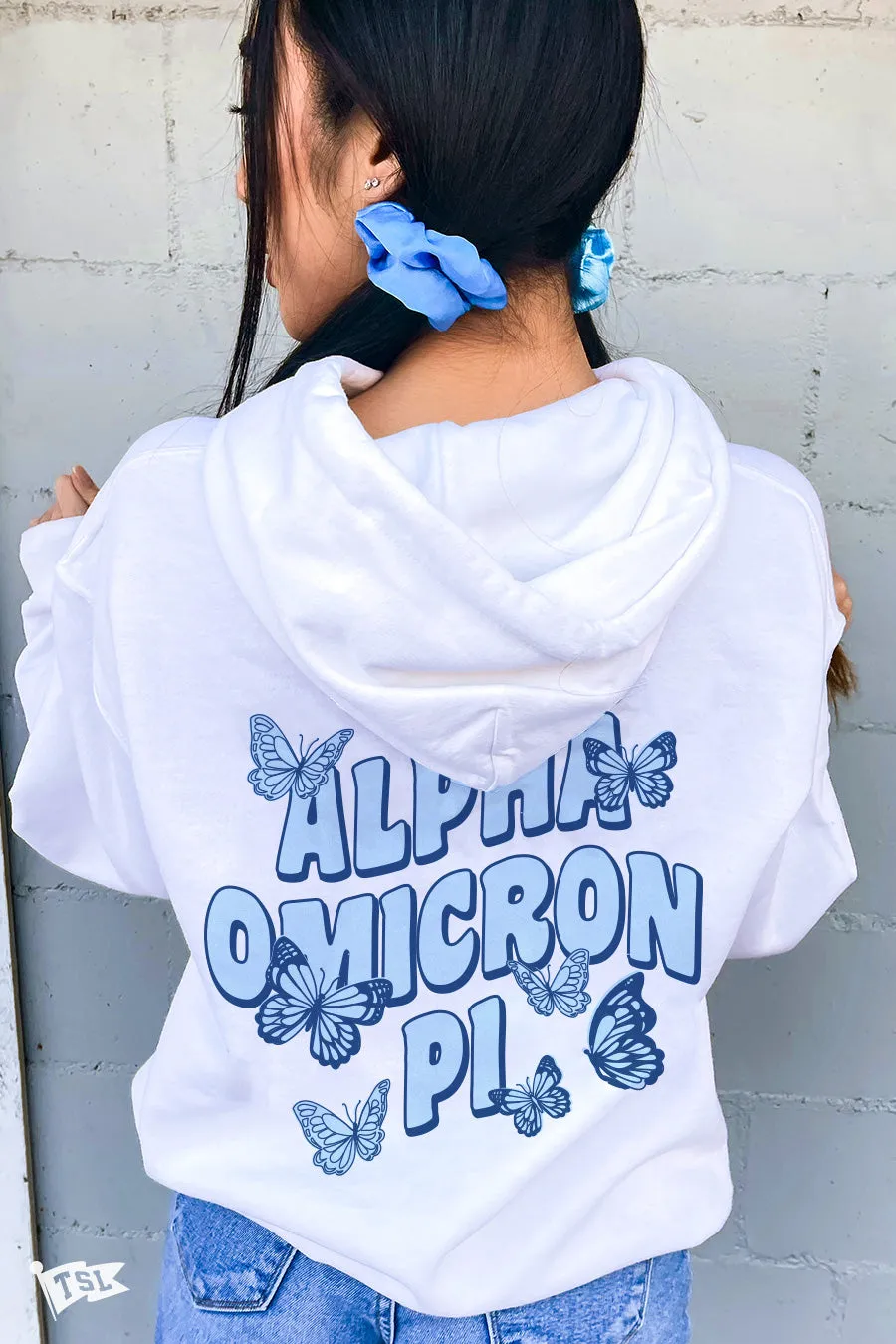 Alpha Omicron Pi Groovy Butterfly Hoodie