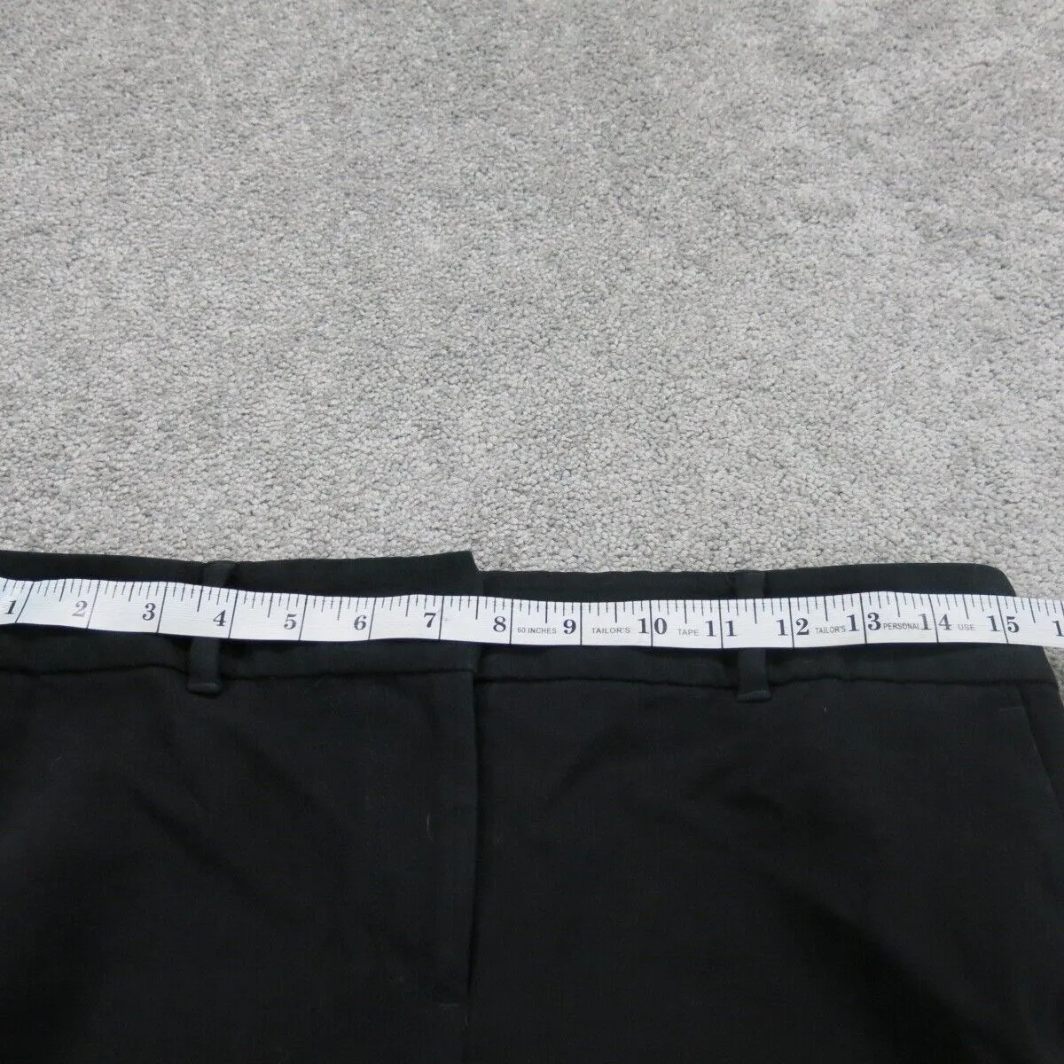 Ann Taylor Women Dress Pant High Rise Flat Front Slash Pockets Black Size 4P