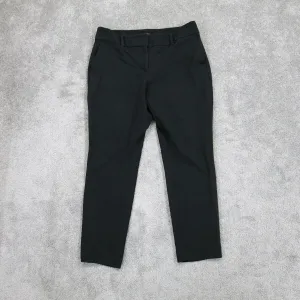 Ann Taylor Women Dress Pant High Rise Flat Front Slash Pockets Black Size 4P