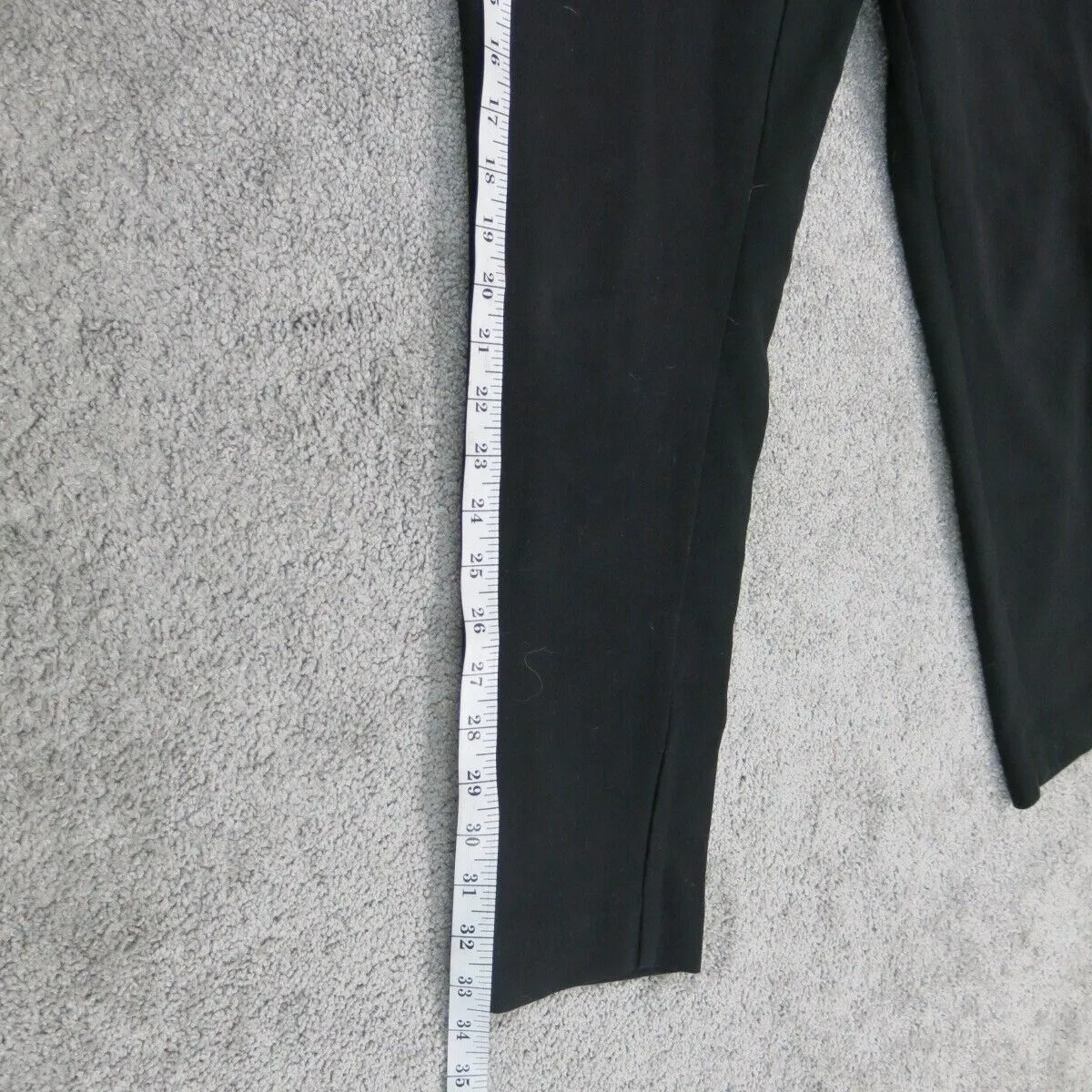 Ann Taylor Women Dress Pant High Rise Flat Front Slash Pockets Black Size 4P