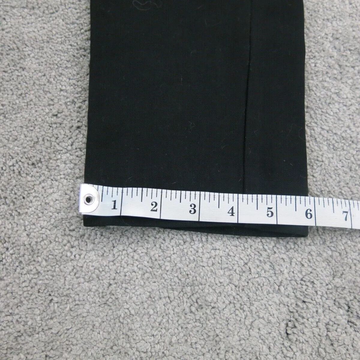Ann Taylor Women Dress Pant High Rise Flat Front Slash Pockets Black Size 4P