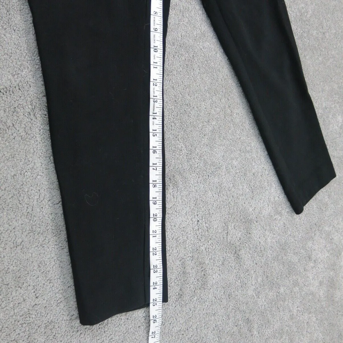 Ann Taylor Women Dress Pant High Rise Flat Front Slash Pockets Black Size 4P
