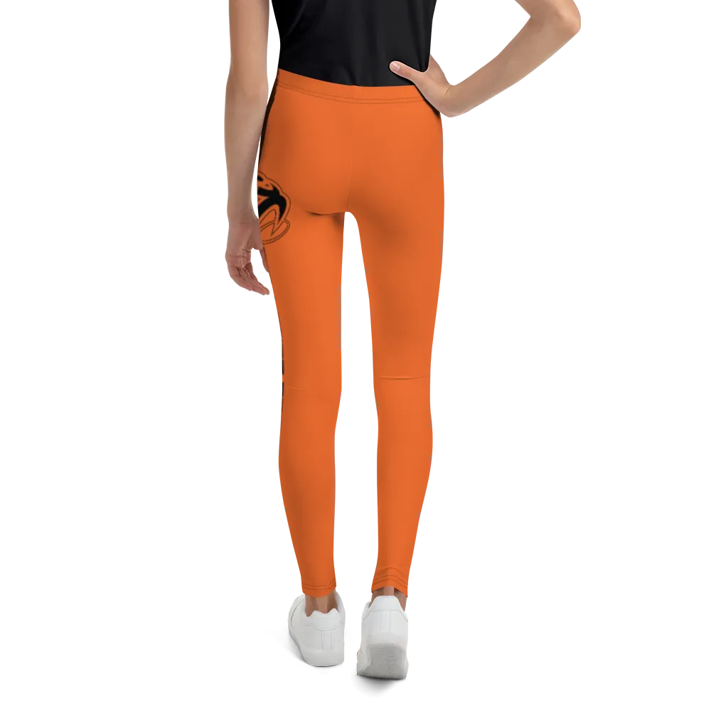 Athletic Apparatus Orange Black logo V2 Youth Leggings