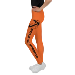 Athletic Apparatus Orange Black logo V2 Youth Leggings