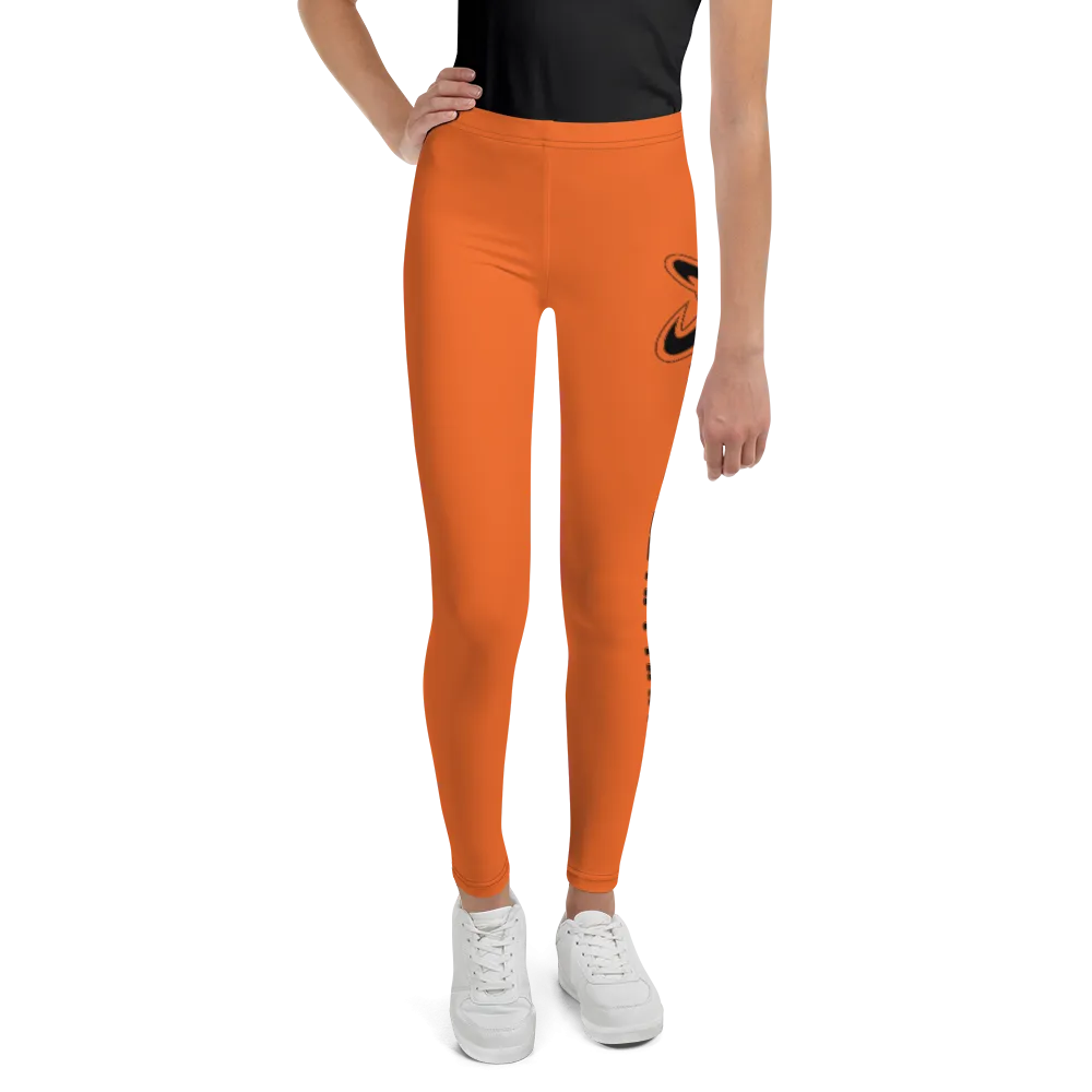 Athletic Apparatus Orange Black logo V2 Youth Leggings