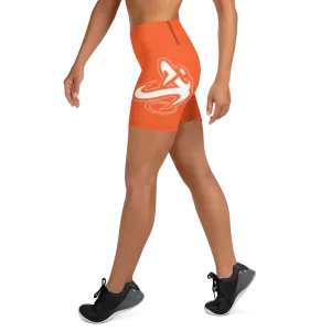 Athletic Apparatus Outrageous Orange White logo Yoga Shorts