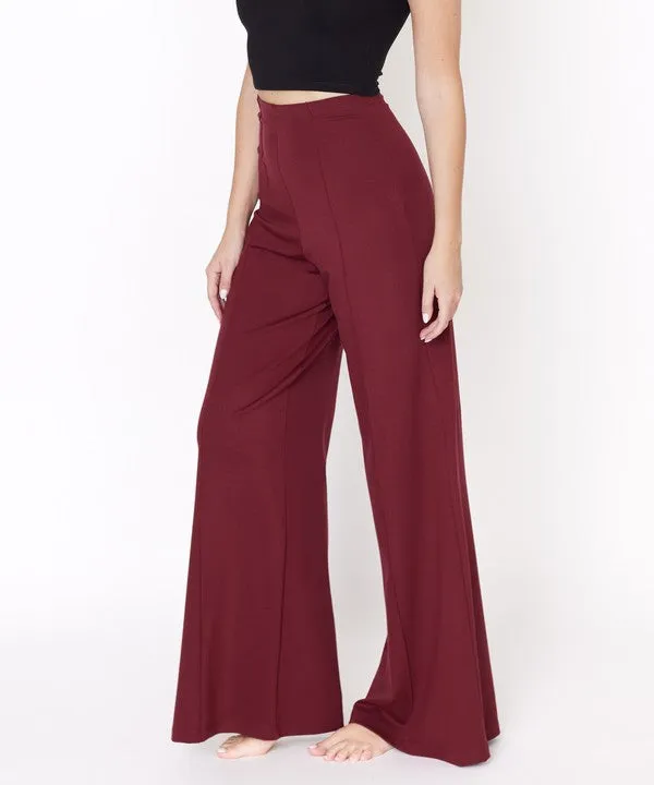 Bamboo Wide Leg Ponte Pants