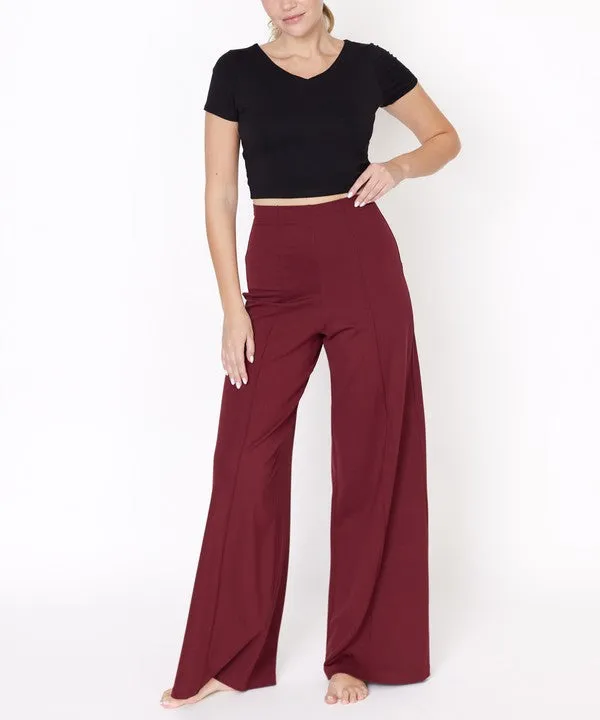 Bamboo Wide Leg Ponte Pants