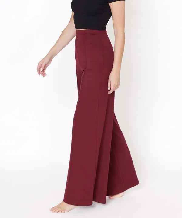 Bamboo Wide Leg Ponte Pants