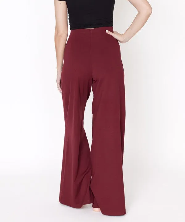 Bamboo Wide Leg Ponte Pants