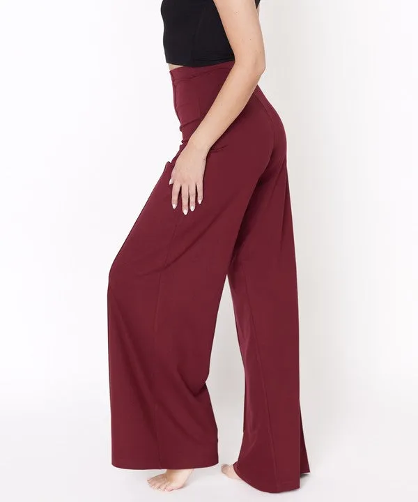 Bamboo Wide Leg Ponte Pants