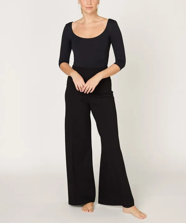 Bamboo Wide Leg Ponte Pants