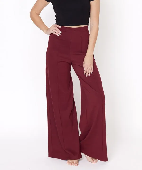 Bamboo Wide Leg Ponte Pants