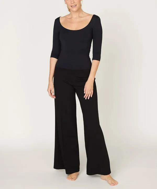 Bamboo Wide Leg Ponte Pants