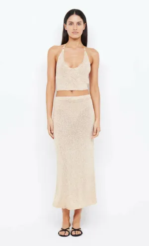 Bec & Bridge Sadie Sequin Cami and Midi Skirt in Golden Shimmer