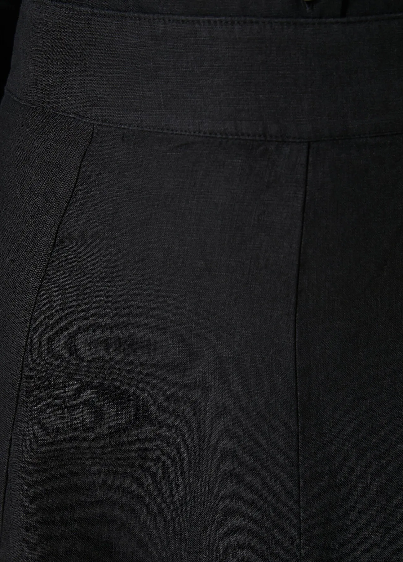 Beymen Club Maxi Linen Skirt Black