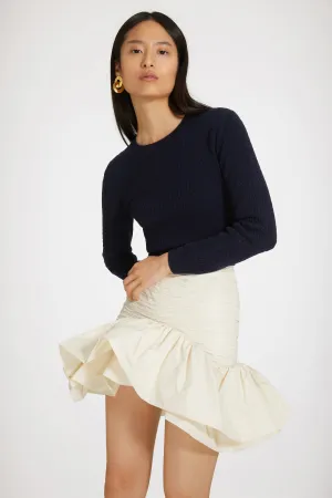 Bloom mini skirt in recycled faille