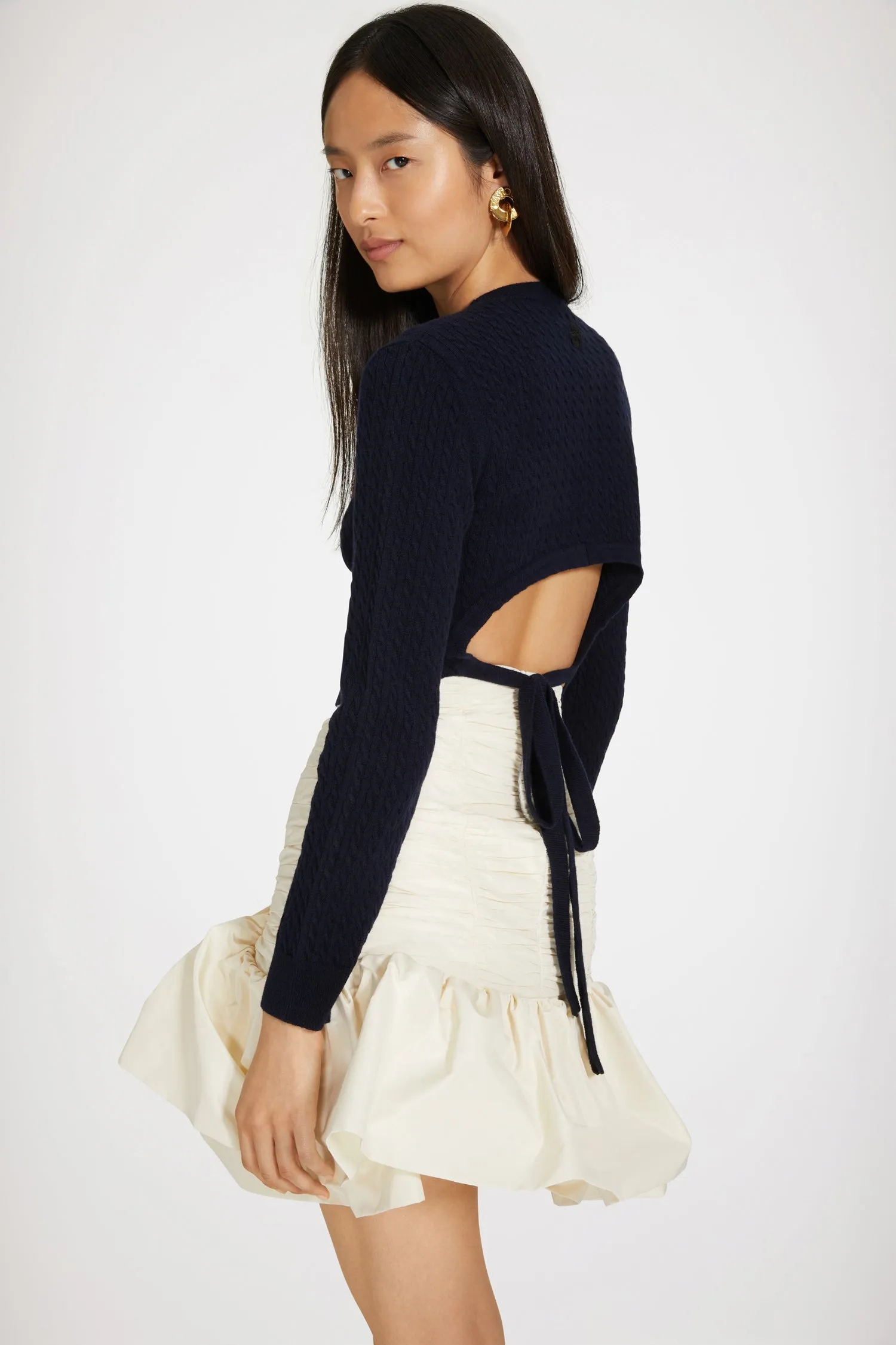Bloom mini skirt in recycled faille