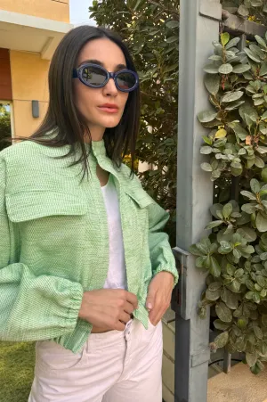BOMBER Tweed Jacket Green