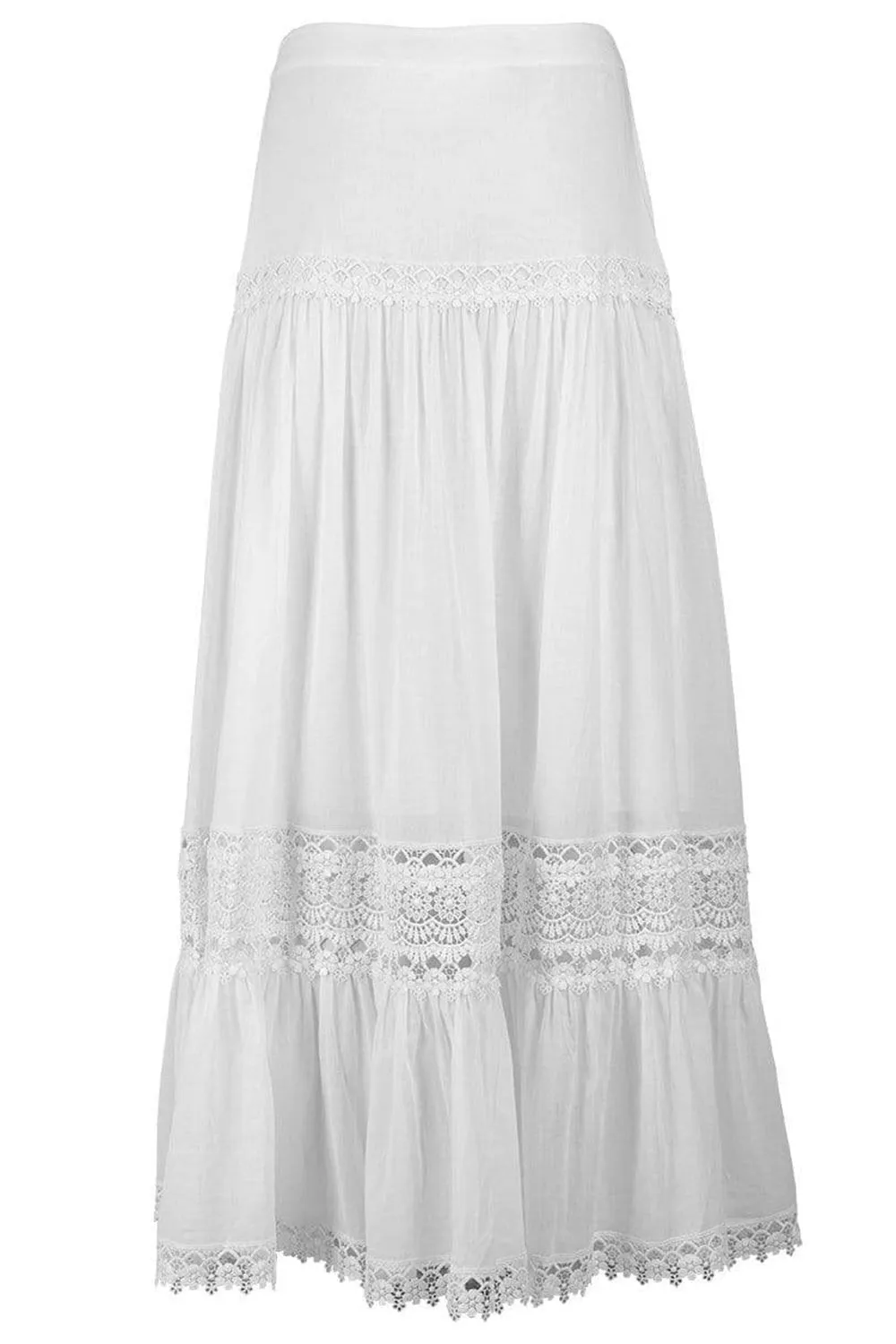 Button Front Ann Maxi Skirt