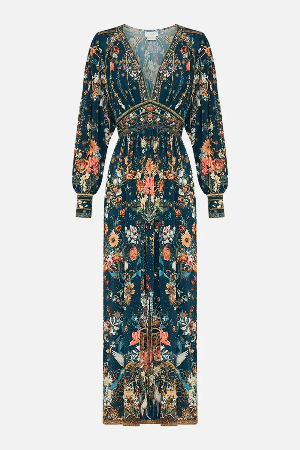 Camilla V Neck Waisted Jersey Dress AU 10