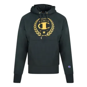 Champion Rome Logo Black Hoodie