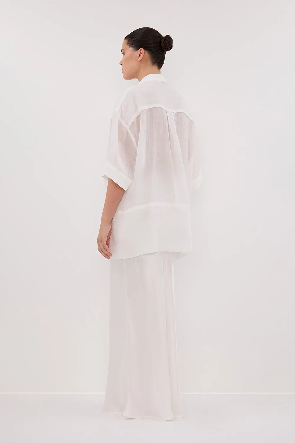CHARLI WHITE SATIN MAXI SKIRT