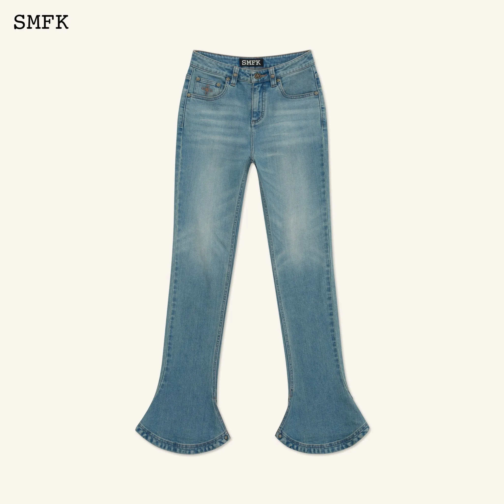 Compass Classic Horseshoe Flared Jeans Blue
