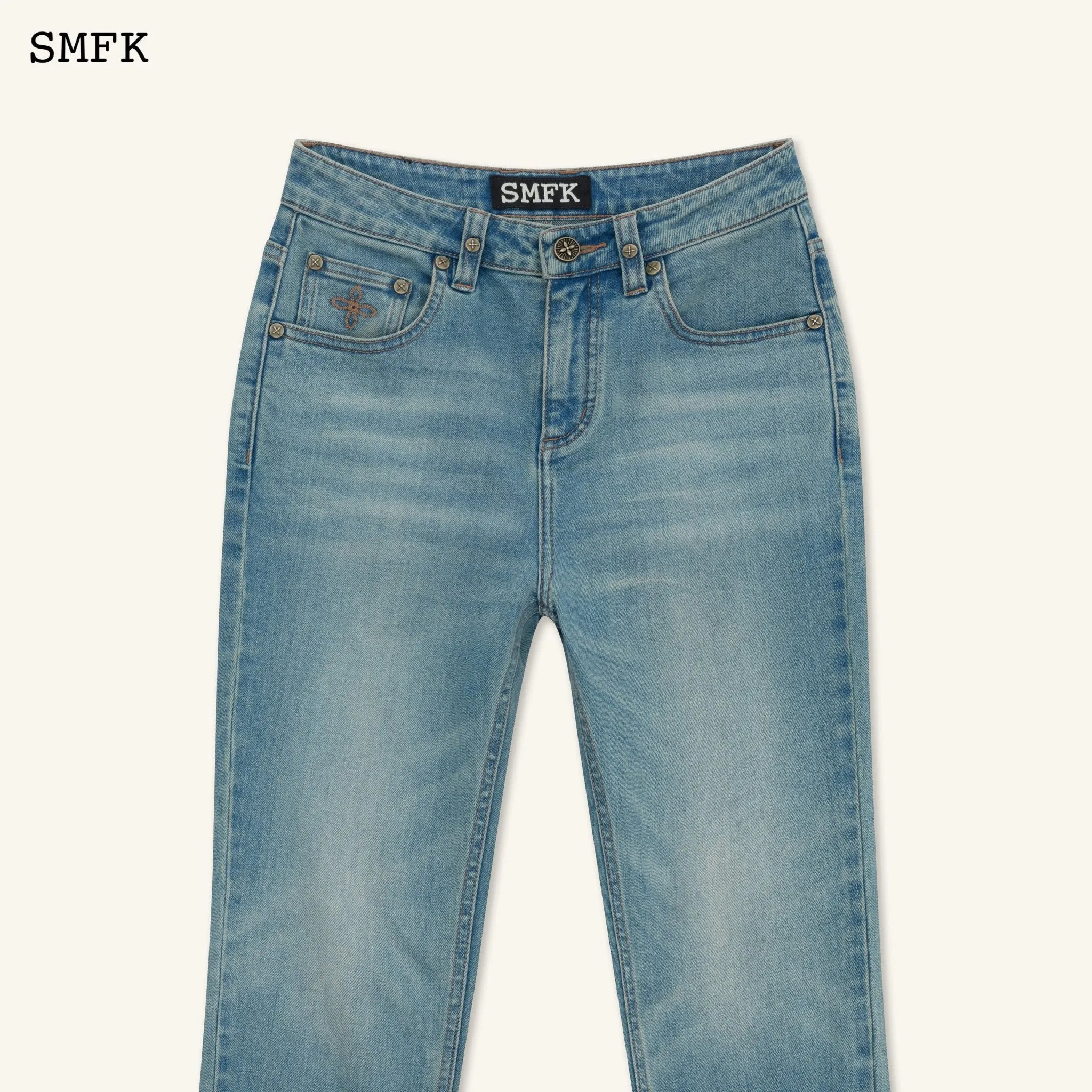 Compass Classic Horseshoe Flared Jeans Blue