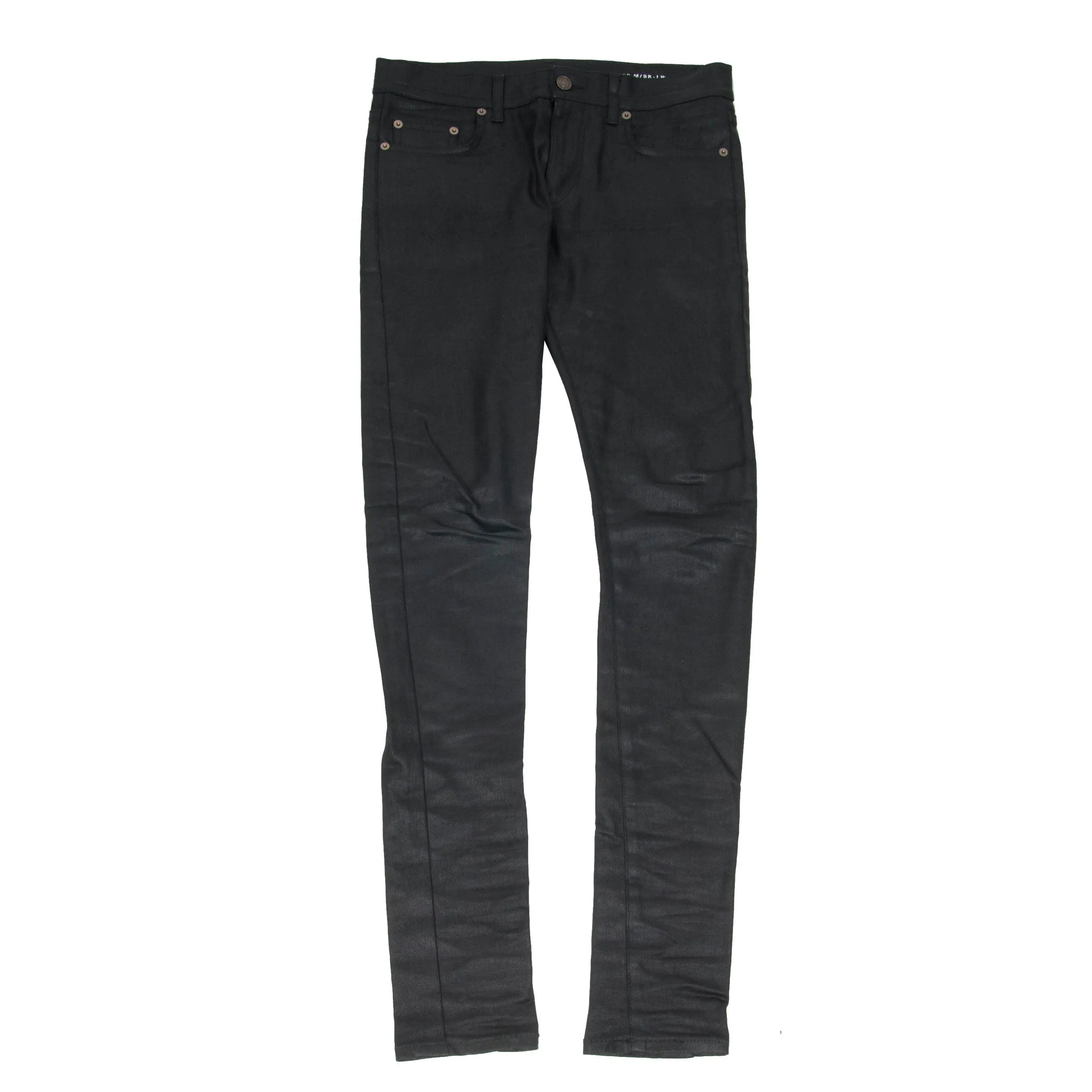 D02 Black Wax Skinny Jeans