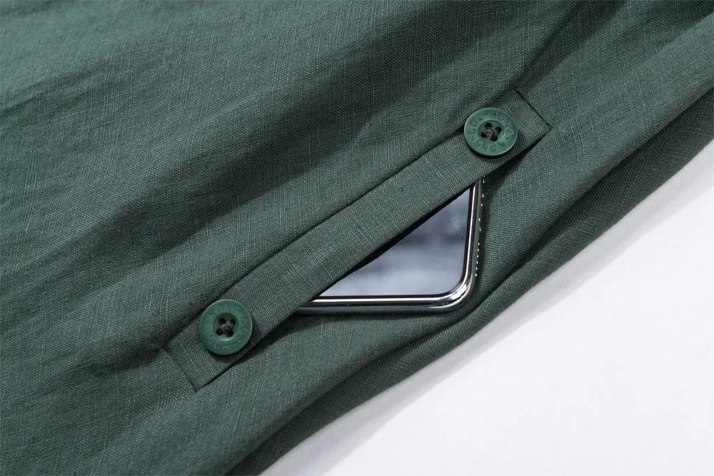 dark green skirt, linen skirt women, maxi skirt, summer skirt, pleated skirt 1889#