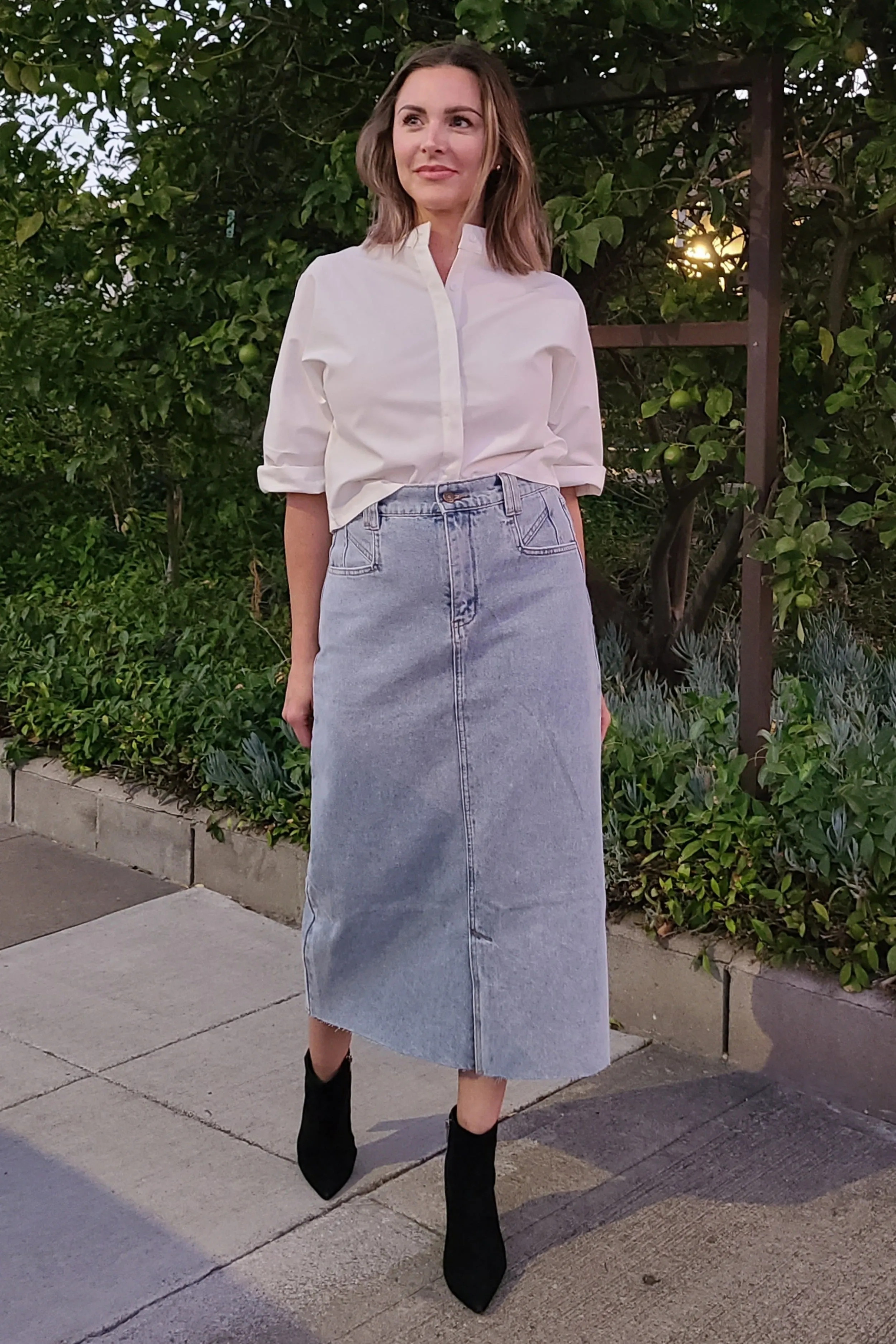 Denim Maxi Skirt
