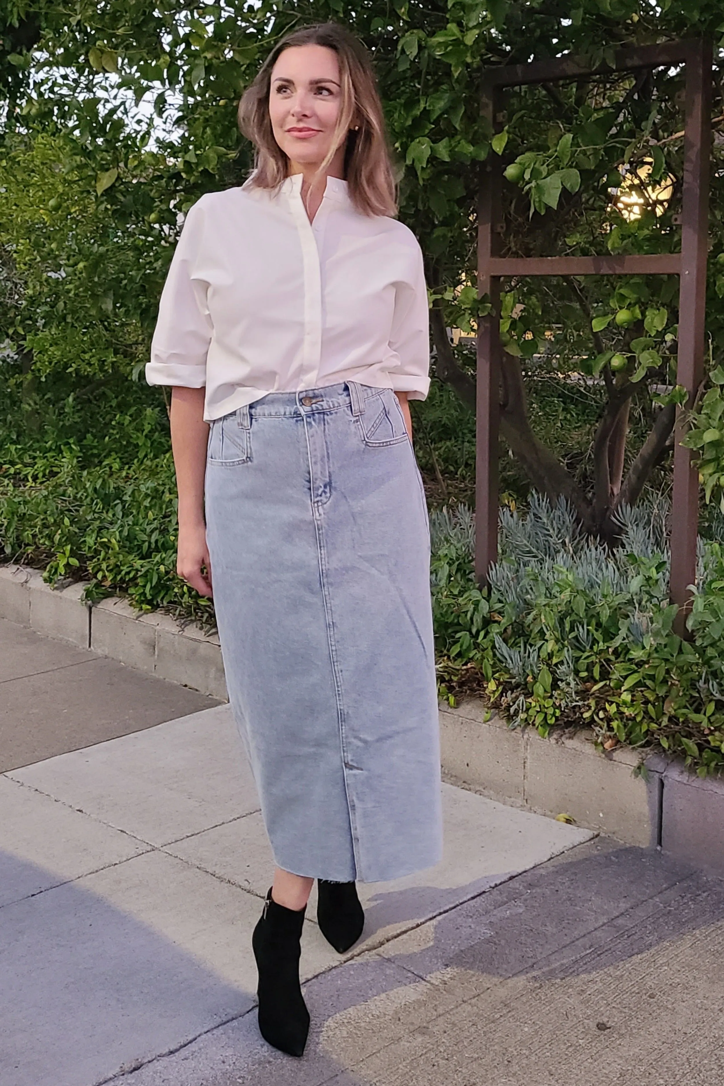 Denim Maxi Skirt