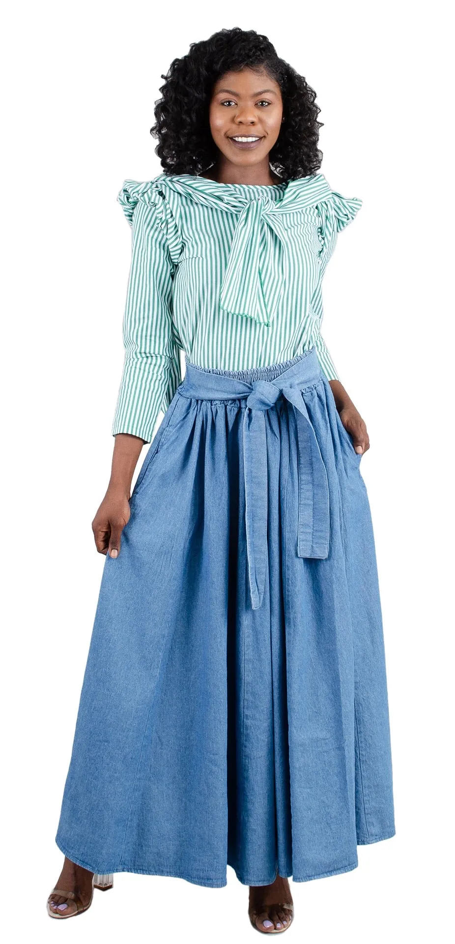 Denim Maxi Skirt