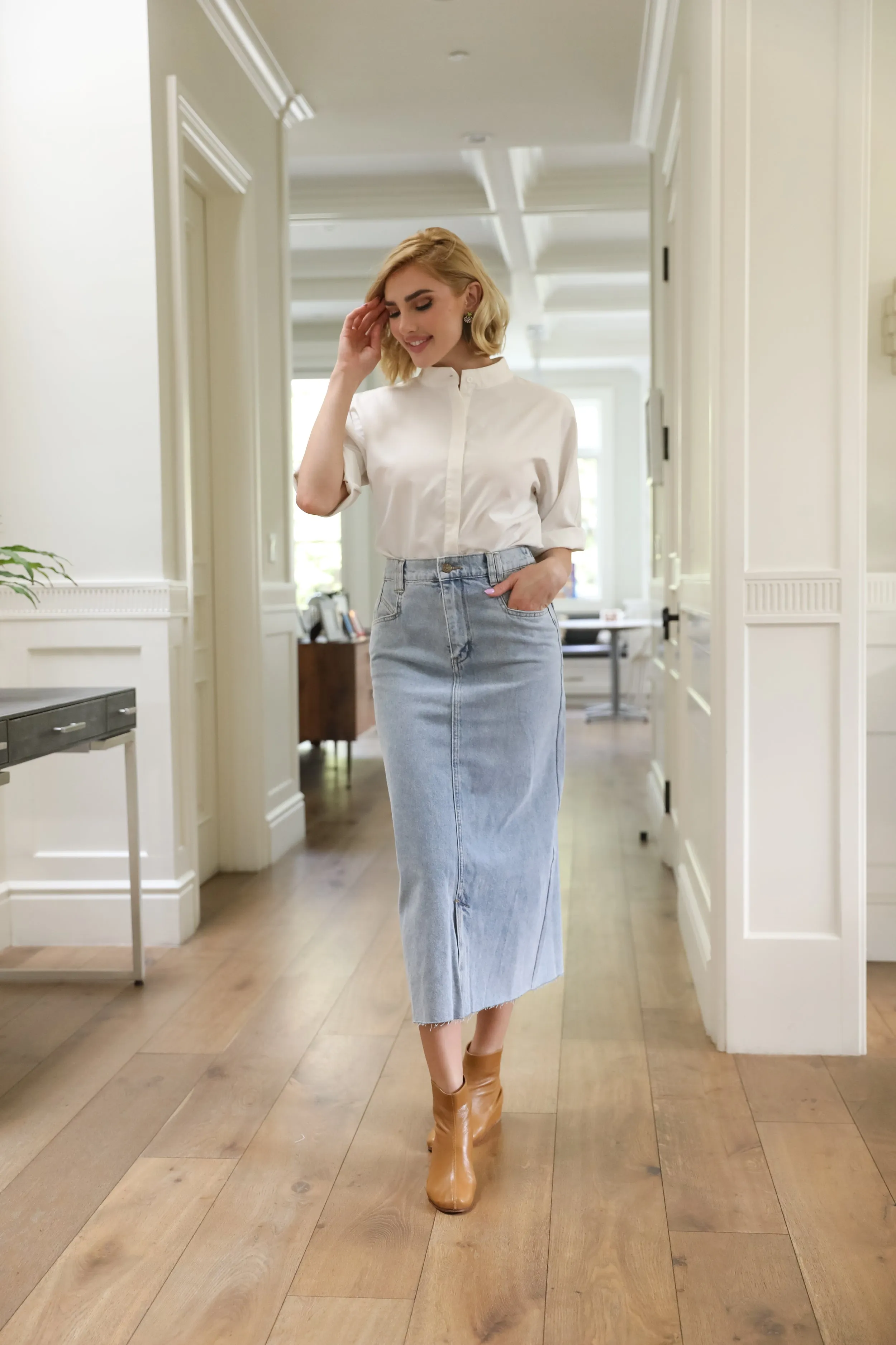 Denim Maxi Skirt