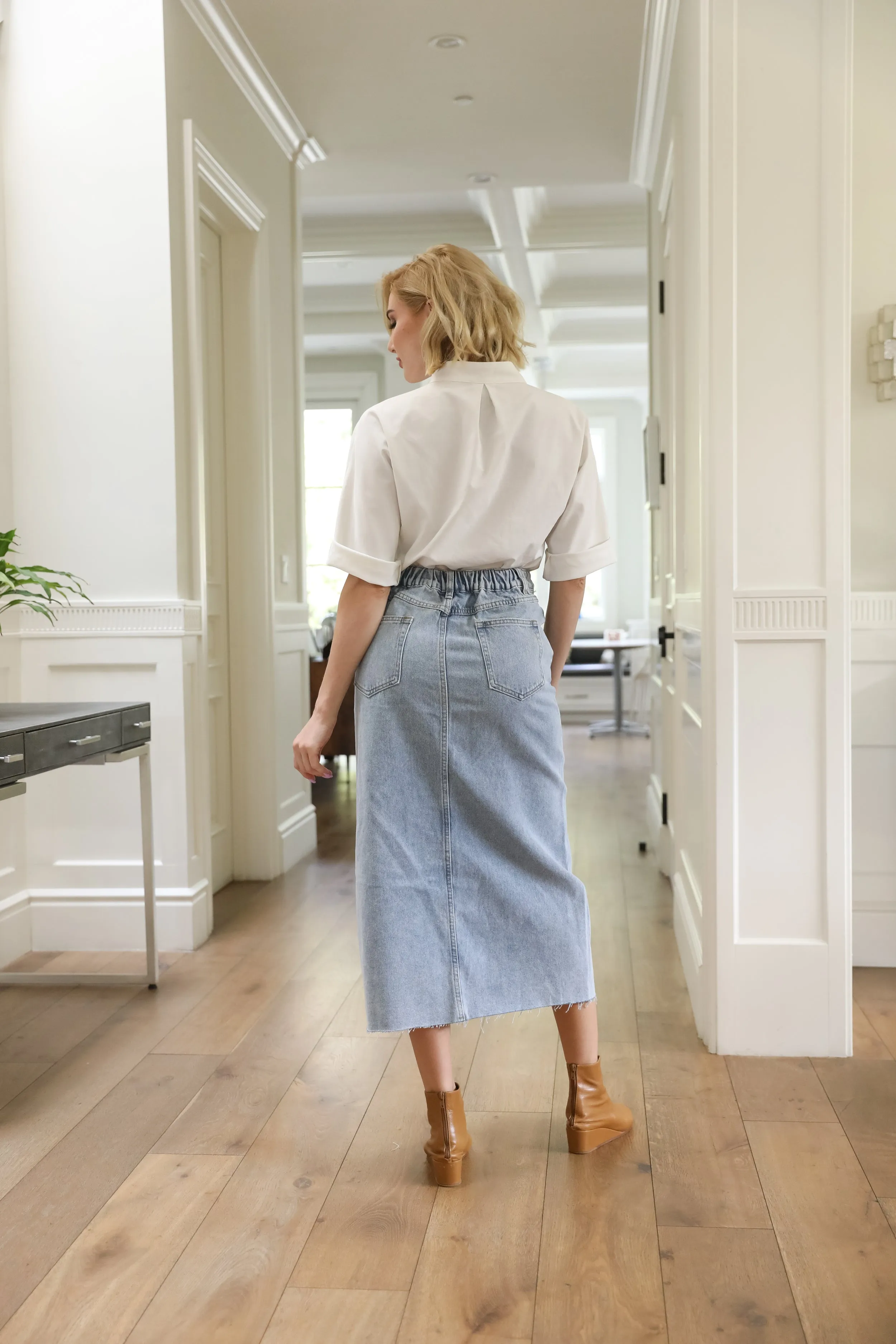 Denim Maxi Skirt